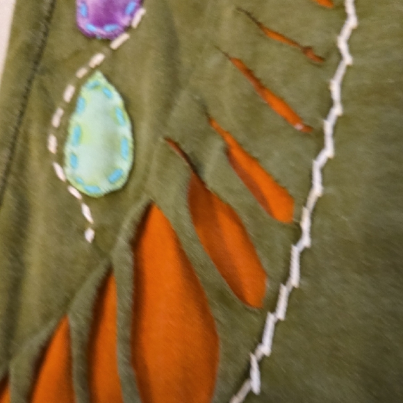 Embroidered Green Mini Dress - Picture 5 of 8